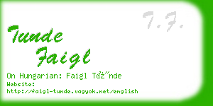 tunde faigl business card